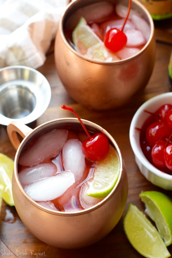 This Cherry Moscow Mule is going to be a new favorite party drink!