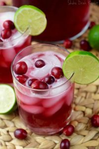 These cranberry beergaritas are only five ingredients and five minutes to make!