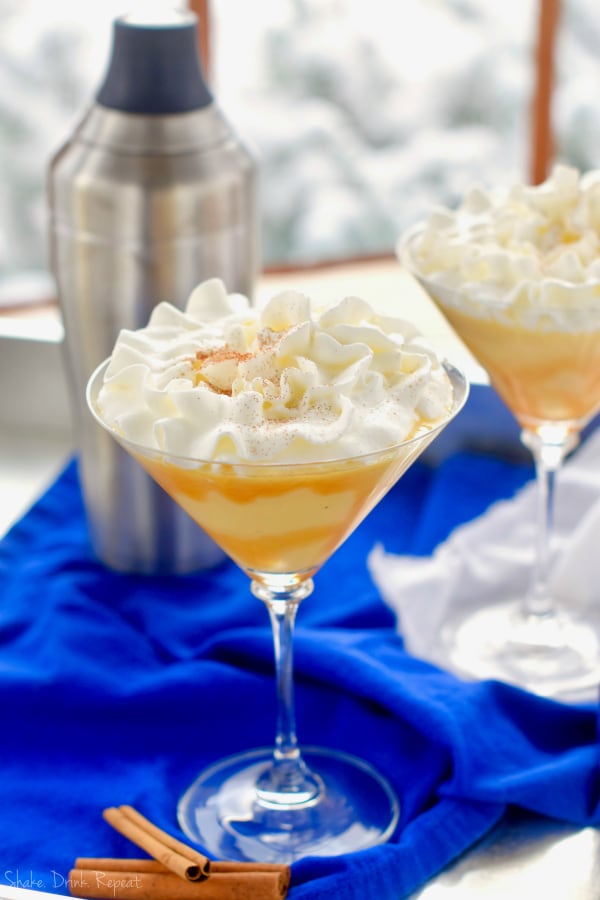 This Eggnog Martini is a must for your holiday celebration!