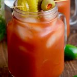 This Jalapeño Bloody Mary is the perfect spicy Bloody Mary recipe! Made with my simple jalapeño infused vodka, it gives you the right kick you need for your Sunday brunch cocktail recipe!