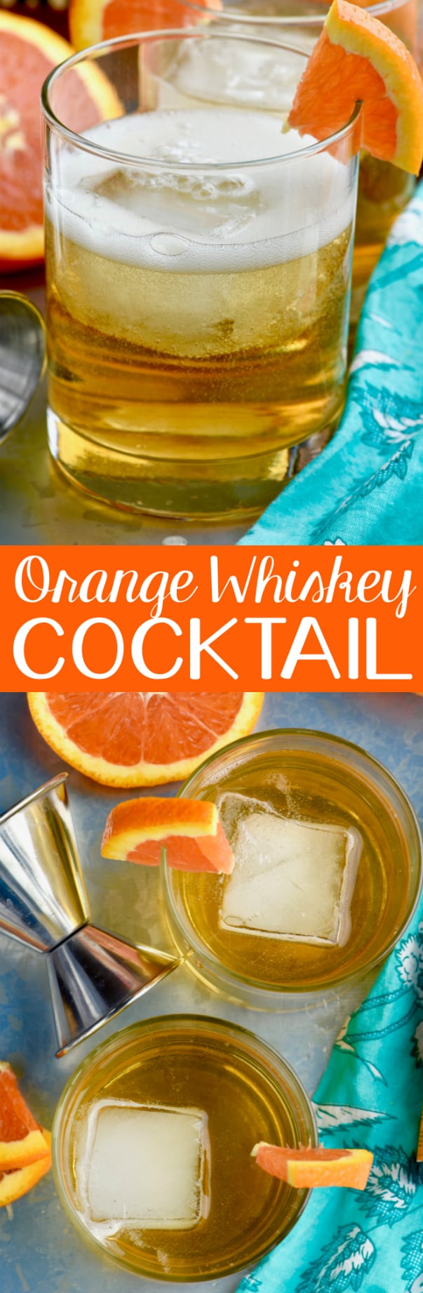 This Orange Whiskey Cocktail is the perfect citrus and whiskey combination you have been looking for! You are only a few ingredients away from whiskey happiness!