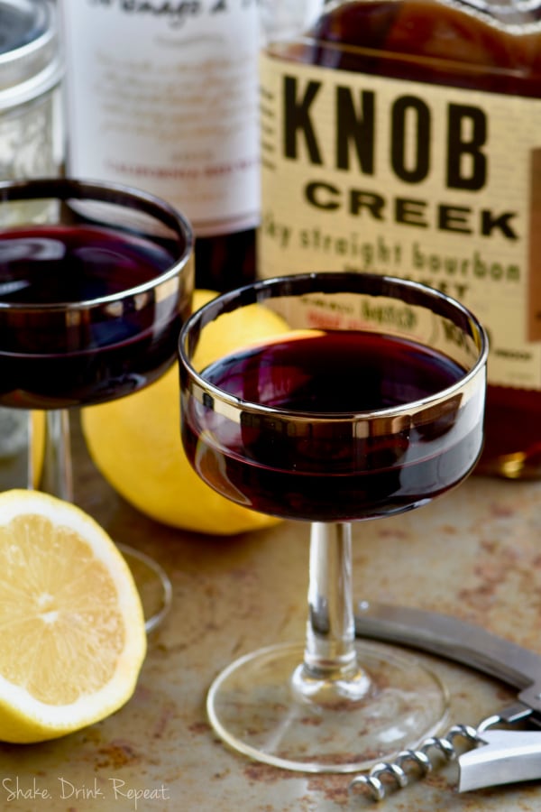 You'll love this whiskey and wine cocktail. It's the best of both worlds.