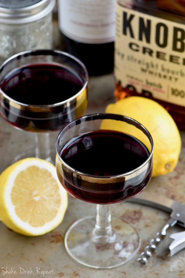 You will love all the flavors of this Wine and Whiskey Cocktail.