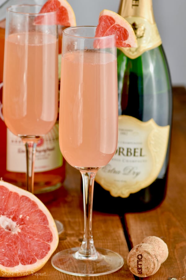 You only need three ingredients to make this Grapefruit Champagne Cocktail!
