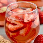 This Rose Sangria recipe with vodka is the perfect easy drink for a party or get together. This sparkling rose sangria is the perfect party drink!