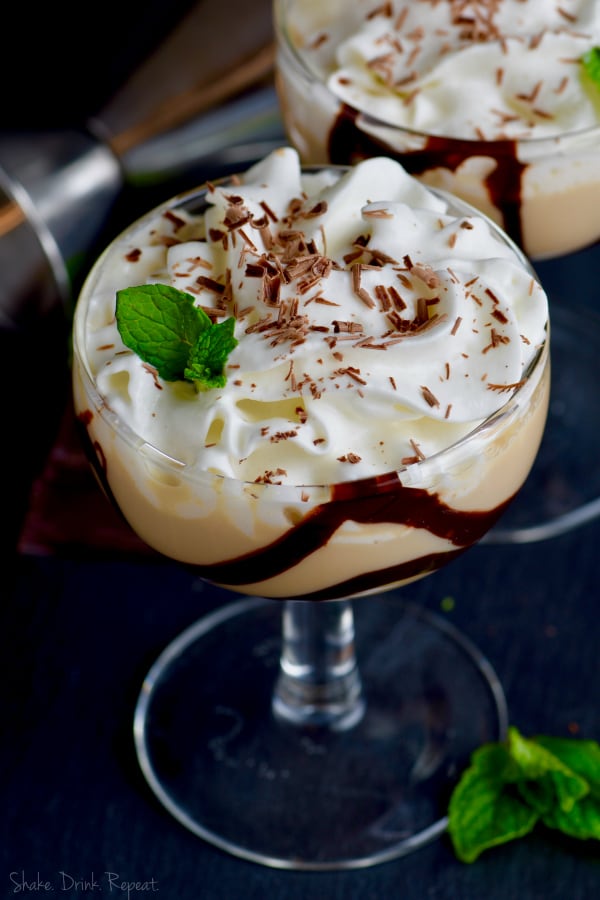 This Bailey's Martini is the perfect combination of chocolate and Baileys! Dessert in a glass!
