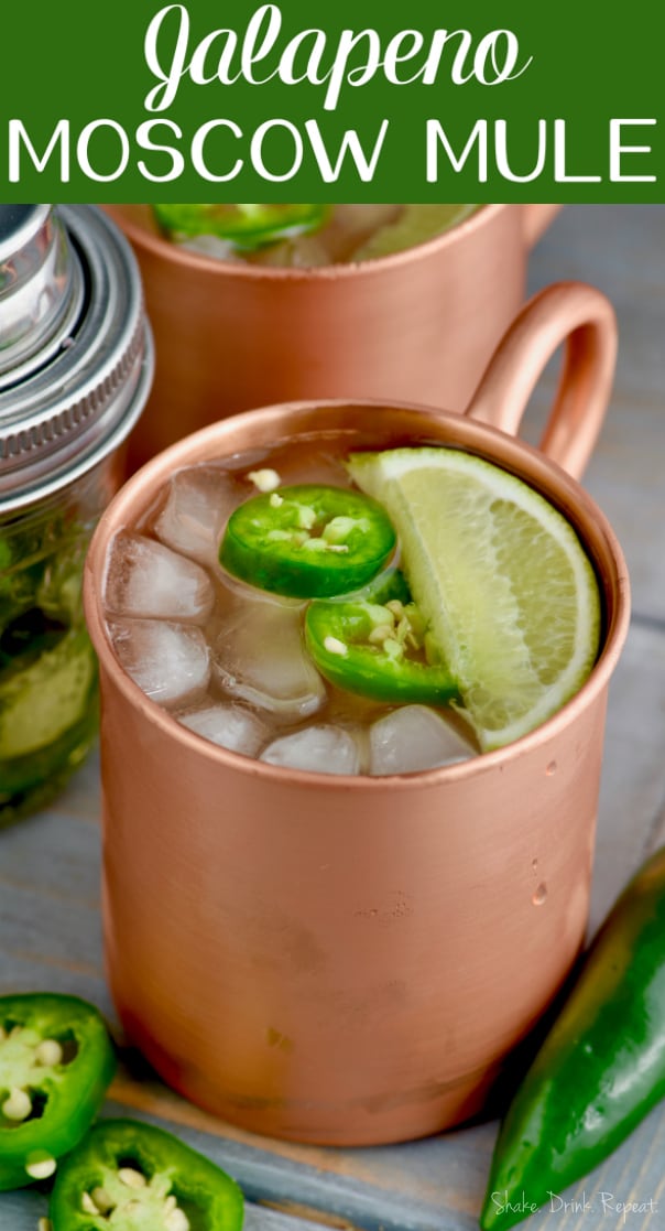 This Jalapeño Moscow Mule is the perfect slightly spicy twist on the Original Moscow Mule cocktail you love so much!
