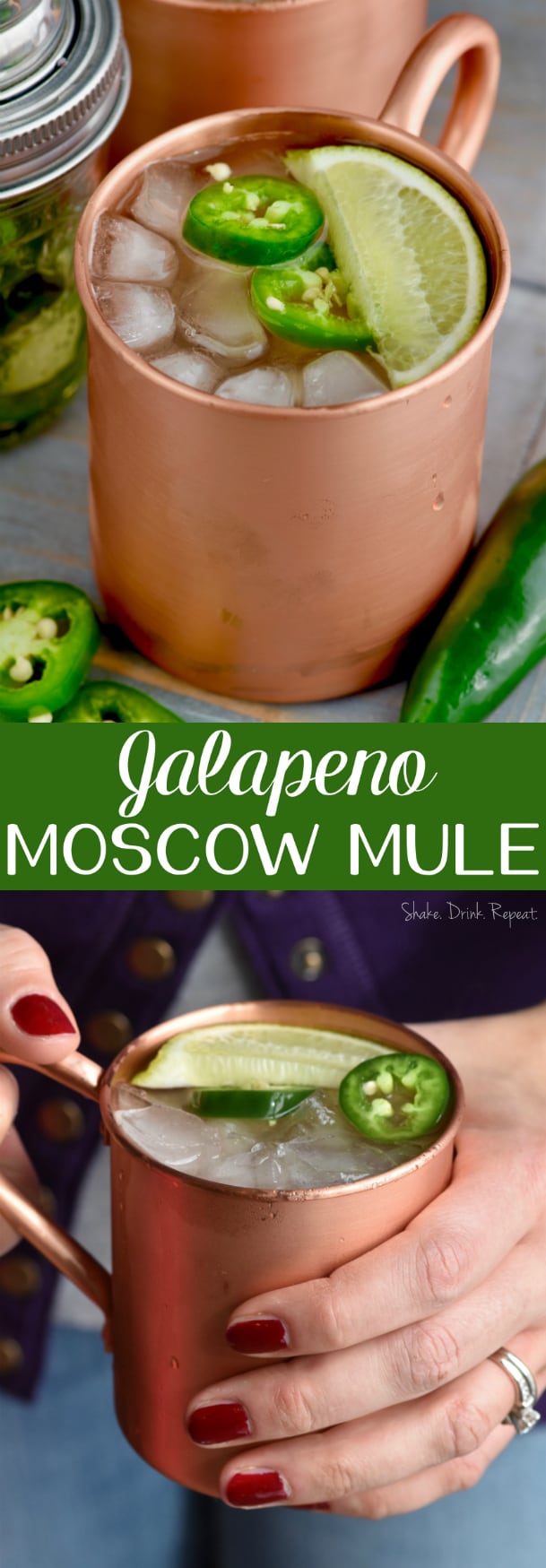 This Jalapeño Moscow Mule is the perfect slightly spicy twist on the Original Moscow Mule cocktail you love so much!