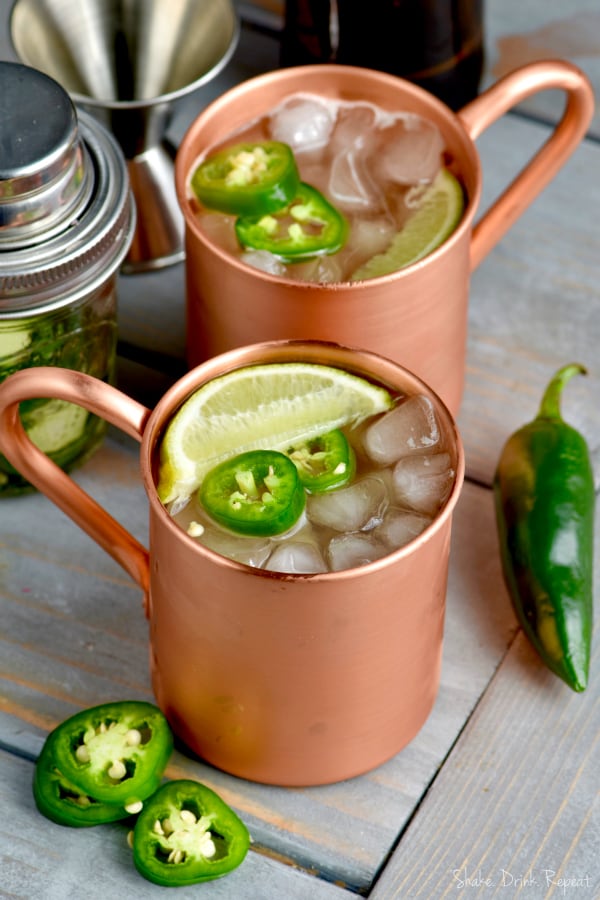 This Jalapeño Moscow Mule is the perfect slightly spicy twist on the Original Moscow Mule cocktail you love so much!