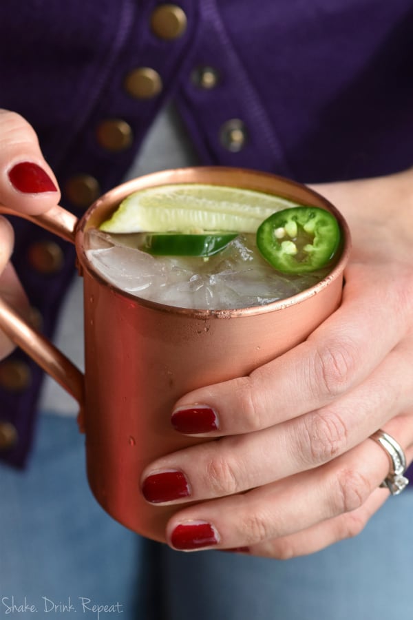 This Jalapeño Moscow Mule is the perfect slightly spicy twist on the Original Moscow Mule cocktail you love so much!