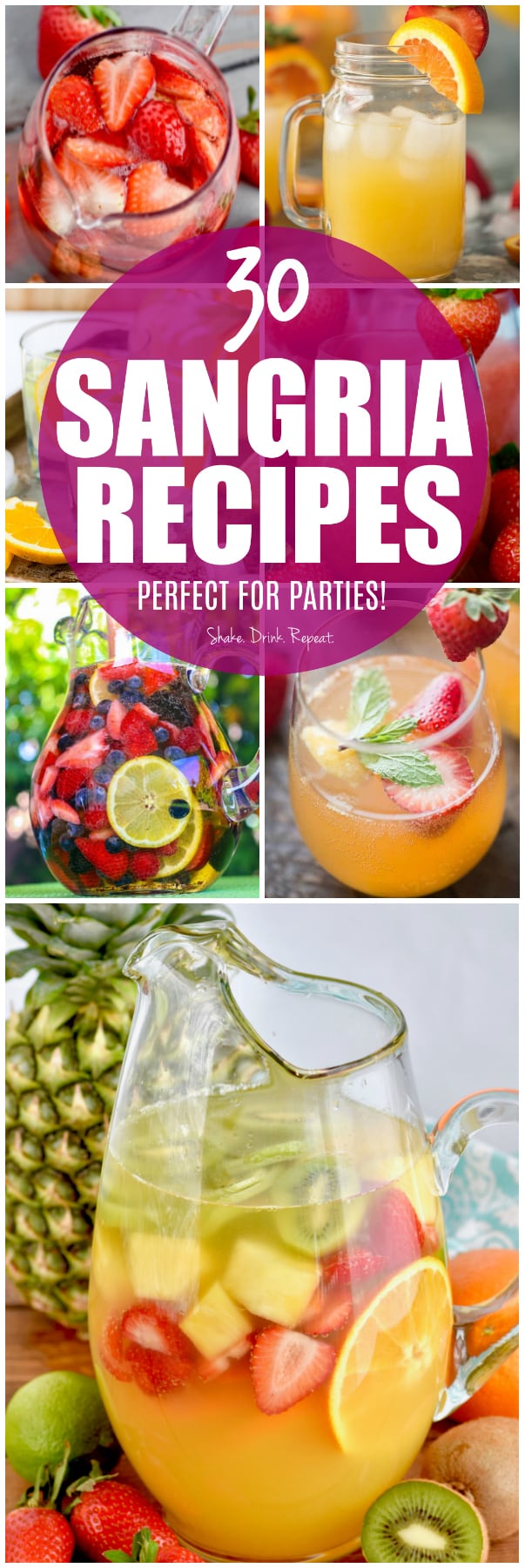 collage of sangria pictures