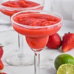 two glasses of strawberry margarita recipe