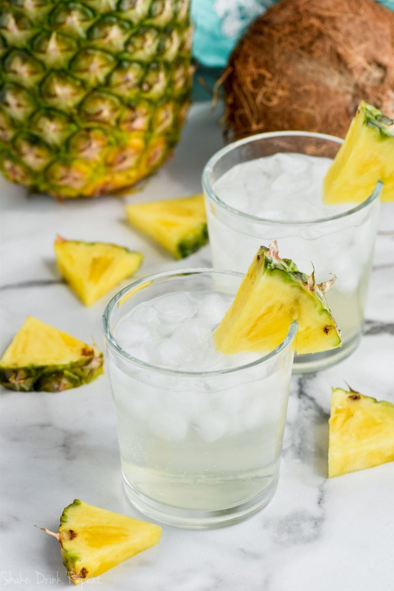 Pina Colada Vodka Soda Shake Drink Repeat