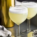 up close of glass of gin fizz recipe