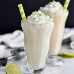 margarita milkshake recipe with lime zest and whipped cream