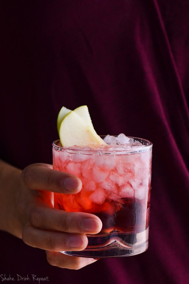 Cranberry Apple Whiskey Cocktail Shake Drink Repeat