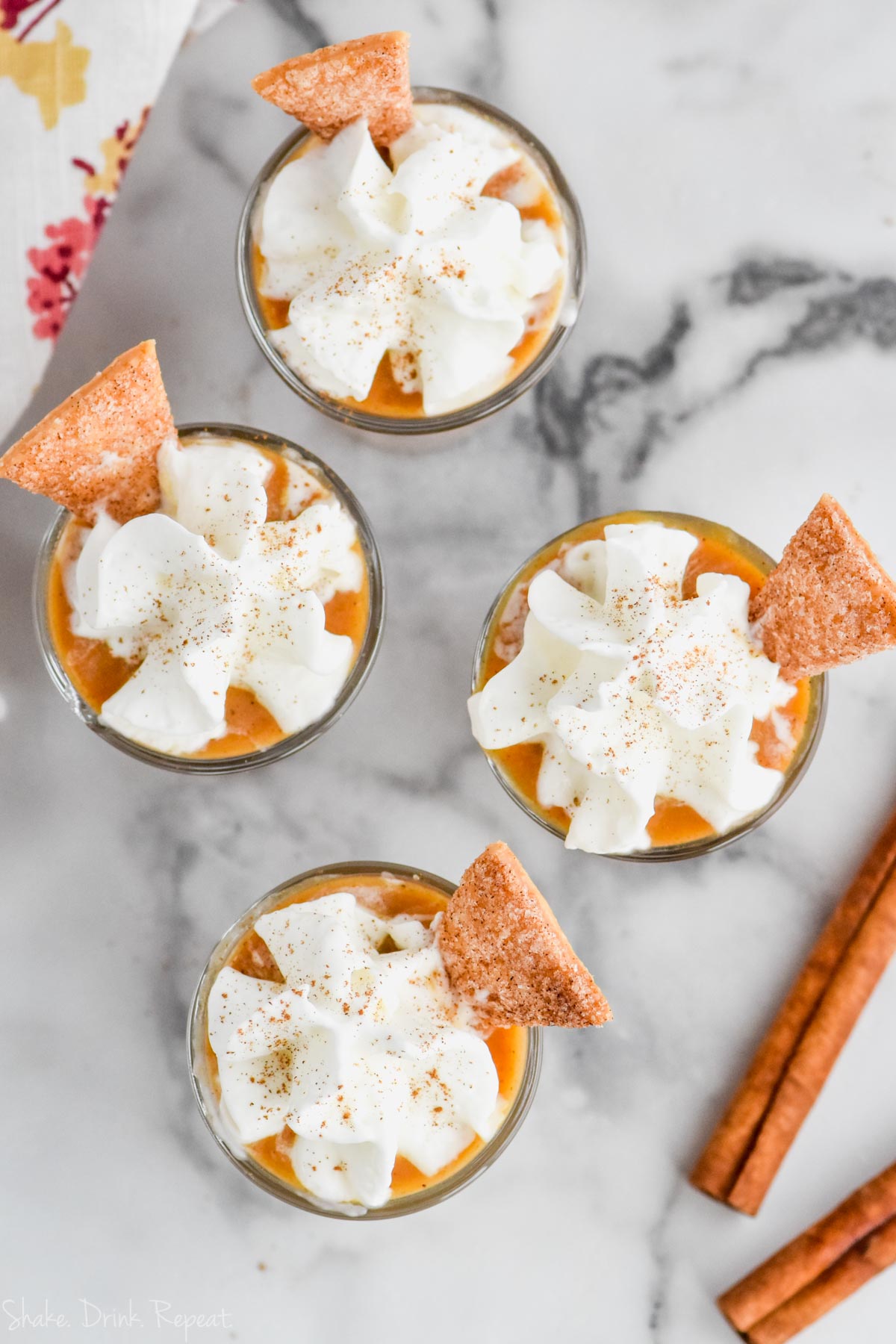 Pumpkin Pie Pudding Shots Shake Drink Repeat