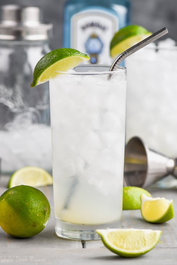 Gin Rickey Recipe Shake Drink Repeat
