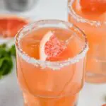 Salty Dog in a glass with grapefruit