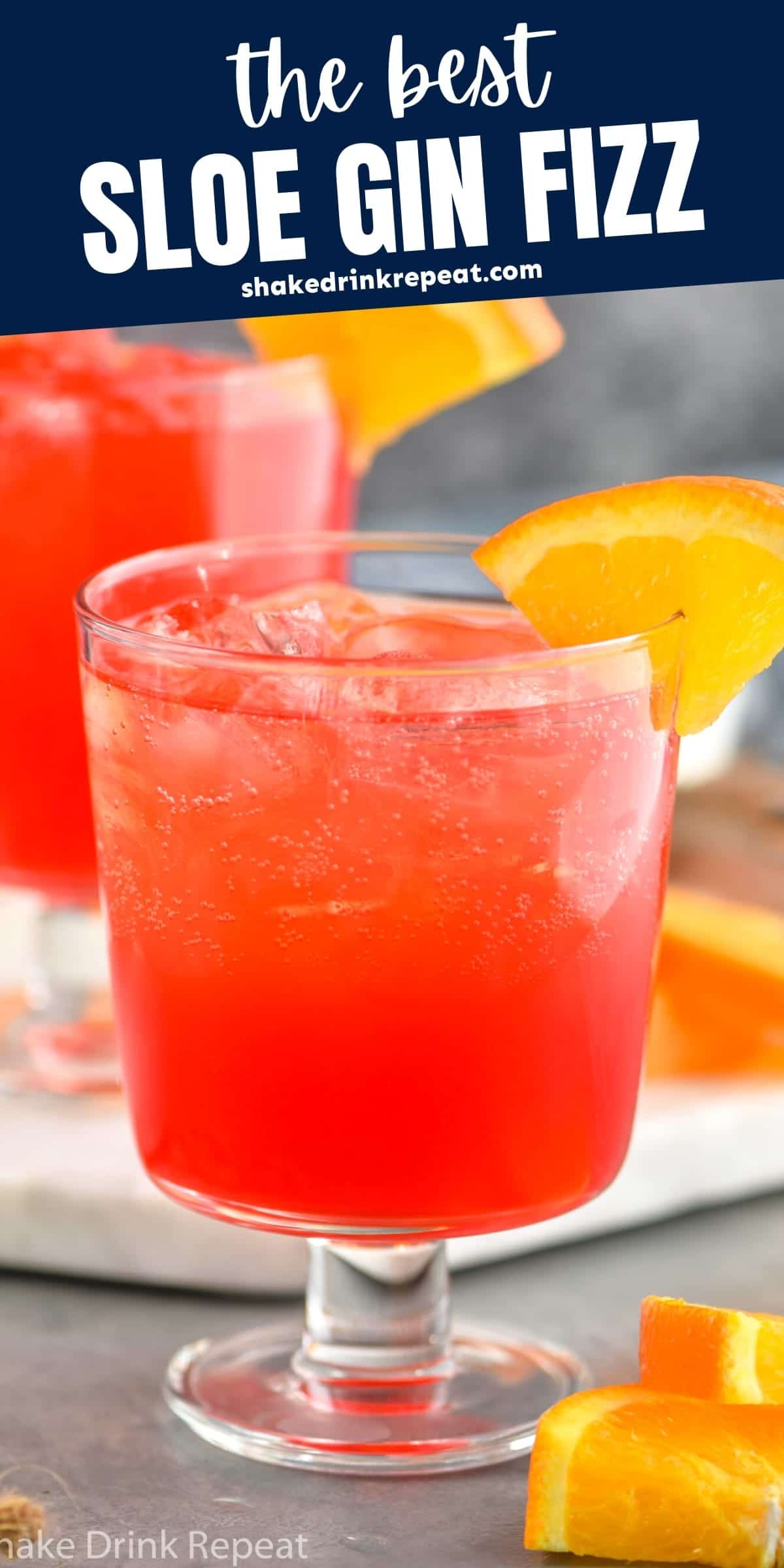 Sloe Gin Fizz Shake Drink Repeat