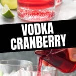 pinterest graphic for vodka cranberry