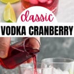 pinterest graphic for vodka cranberry