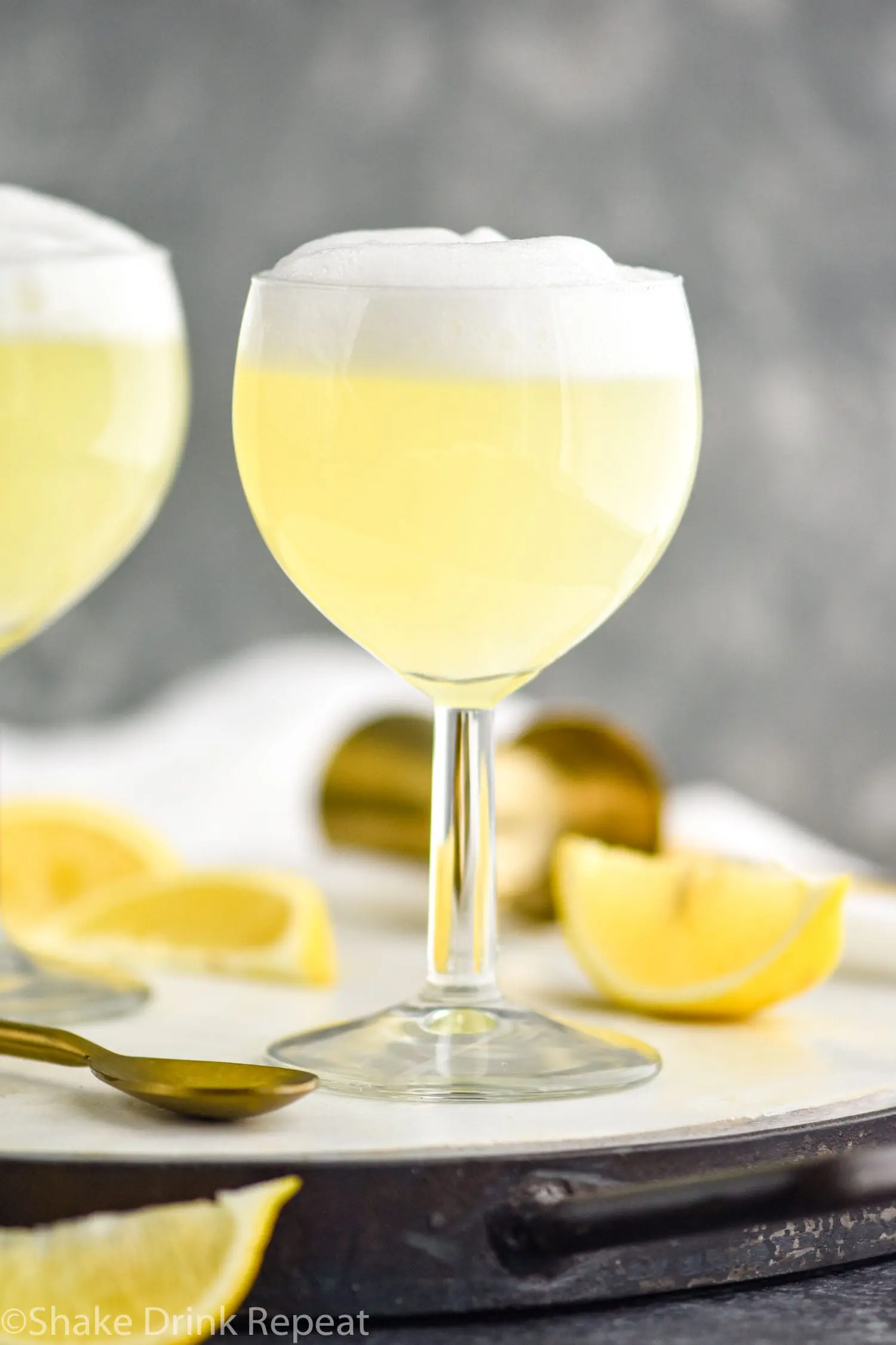 Gin Fizz cocktail in a glass