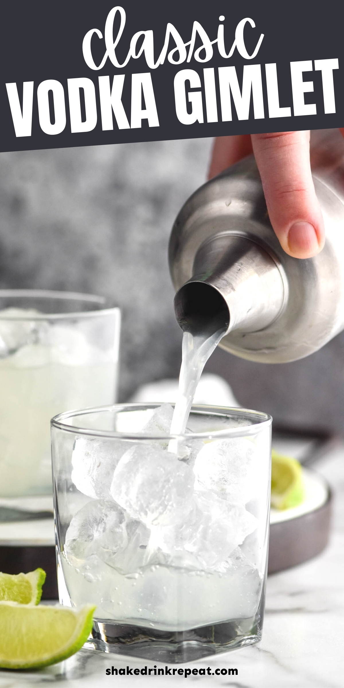 Vodka Gimlet Shake Drink Repeat