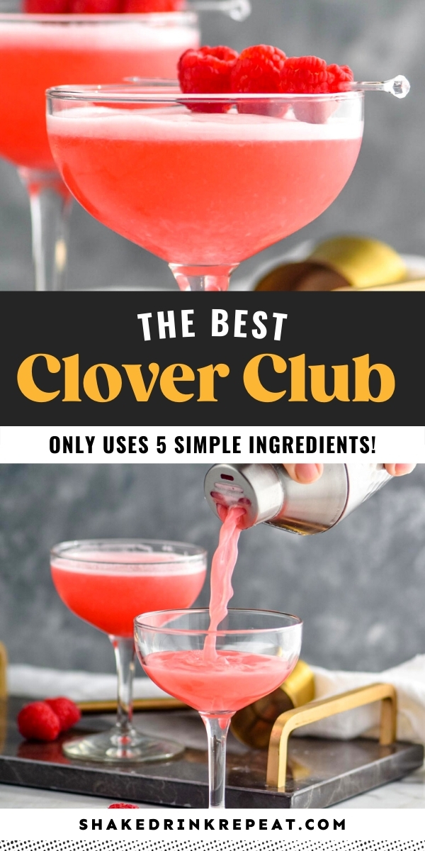 Clover Club Cocktail Shake Drink Repeat