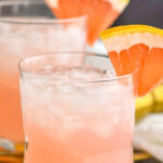 two glasses of paloma with crushed ice and grapefruit