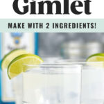 glasses of gin gimlet with ice and lime