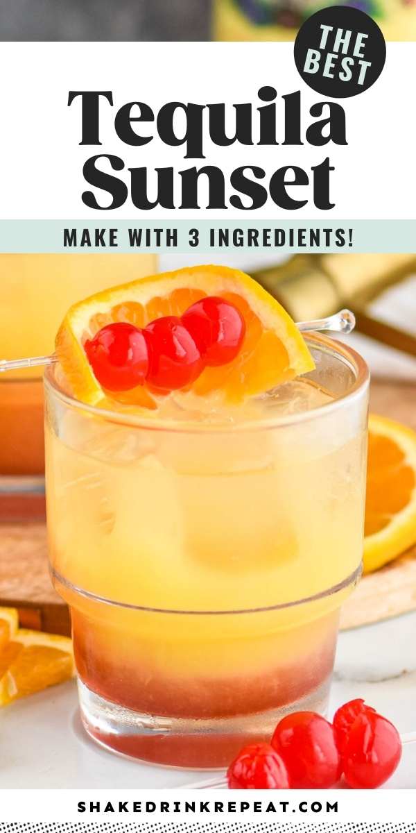 Tequila Sunset Shake Drink Repeat