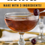 glass of Corpse Reviver recipe garnished with a Luxardo cherry