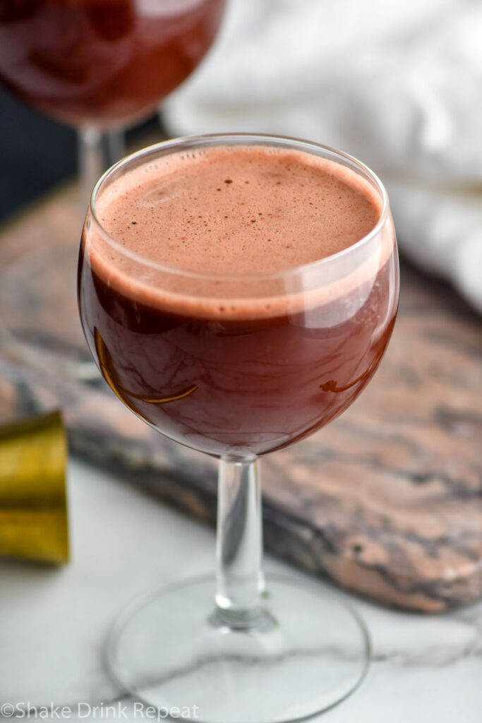 Glass of Trinidad Sour cocktail