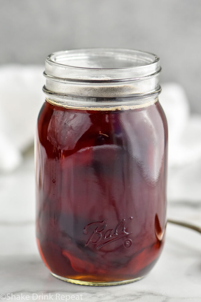 jar of homemade Demerara Syrup