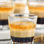 four shot glasses of Duck Fart shot recipe