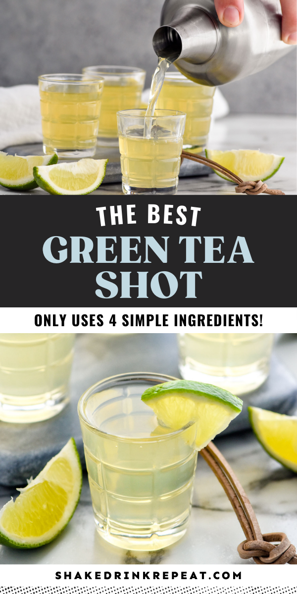 Green Tea Shot Shake Drink Repeat