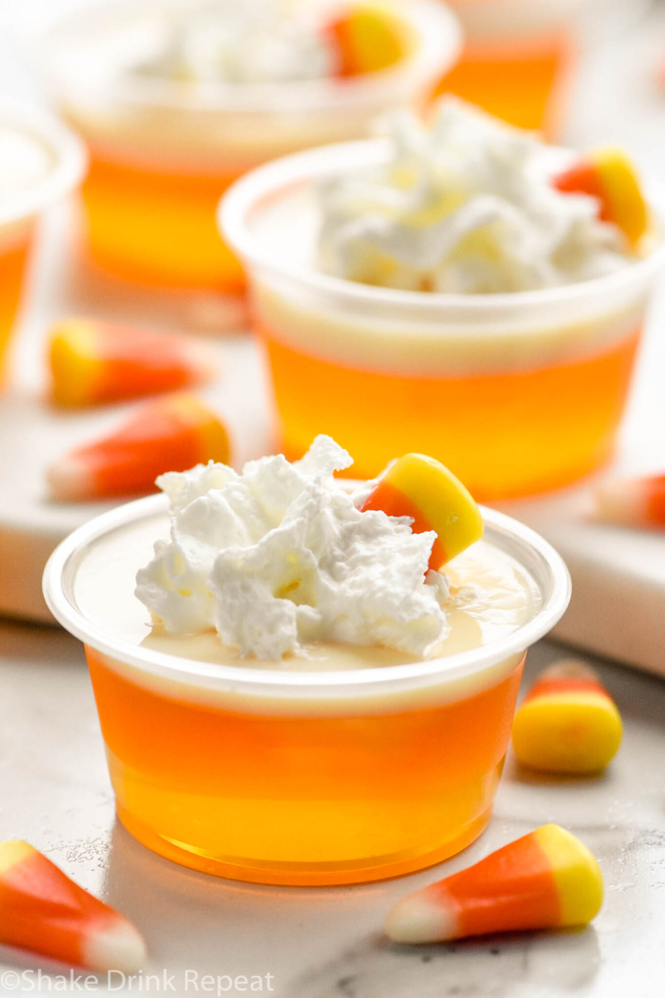 Candy Corn Jello Shots Shake Drink Repeat