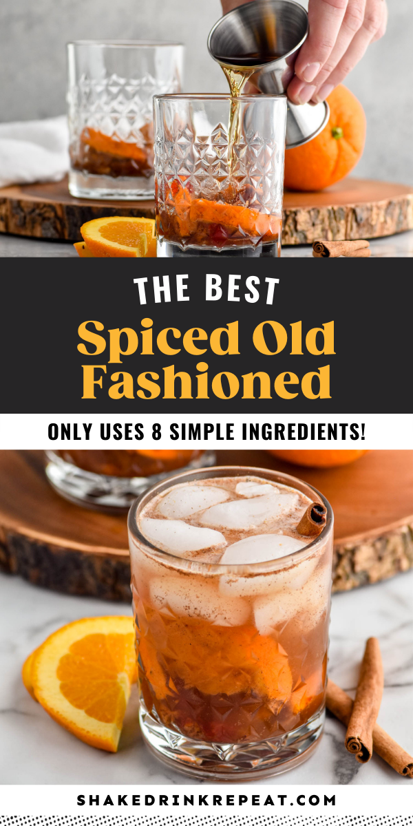Fall spiced old fashioned shake drink repeat