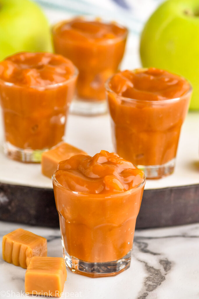 Photo of Caramel Apple Pudding Shots.