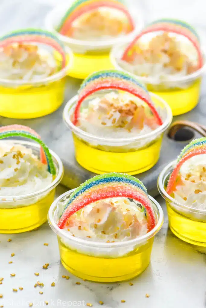 Overhead photo of Pot 'O Gold Jello Shots