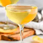 Angel face cocktails garnished with orange peel